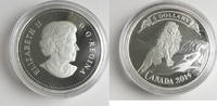 Canada $5 en argente fin 2014 Billets d Banque Le lion sur la montagne -