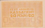 Estonian 20 Penni 1919 P.41 UNC