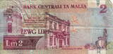 Malta 2 Liri 1994 P.45c VF
