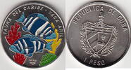 Cuba 1 Peso FISH VACA ANIL Coloured KM.562 -
