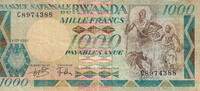 Rwanda 1.000 Francs 1981 P.17 VF 11,50 EUR  + 5,50 EUR frais d'envoi