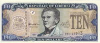 Liberia 10 Dollars P.22 -