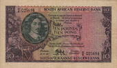 South Africa 10 Pounds 1958 P.98 XF- 130,00 EUR  + 5,50 EUR frais d'envoi