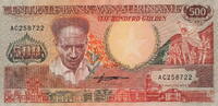 Surinam 500 Gulden 1988 P.135b unz 9,50 EUR  + 5,50 EUR frais d'envoi