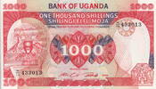 Uganda 1.000 Shillings 1986 P.26 unz 4,50 EUR prix TTC + 5,50 EUR frais d'envoi