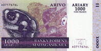 Madagascar 1.000 Ariary P.89 -