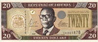 Liberia 20 Dollars P.28b -