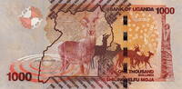 Uganda 1.000 Shillings 2010 P.49 unz 3,00 EUR prix TTC + 5,50 EUR frais d'envoi