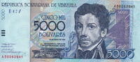 Venezuela 5.000 Bolivares P.84a -