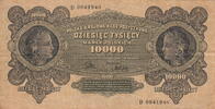 Poland 10.000 Marek 1922 P.32 VF 30,00 EUR  + 5,50 EUR frais d'envoi