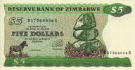 Zimbabwe 5 Dollars 1994 P.2e unz 50,00 EUR  + 5,50 EUR frais d'envoi