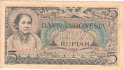 Indonesia 5 Rupiah P.42 -