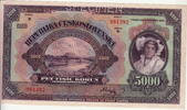 Czechoslovak Soc.Rep. 5000 Korun Serie B P.19s -