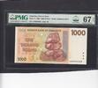 Zimbabwe 1.000 Dollars PMG 67 P.71. -