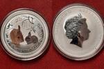 Australien 1 Dollar Lunar II Hase Rabbit 1 Oz Silber coloriert -