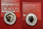 Australien 1 Dollar Lunar II Drache Dragon 1 Oz Silber gilded -