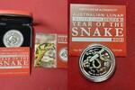 Australien 1 Dollar Lunar II Sclange Snake1 Oz Silber Proof coloriert -