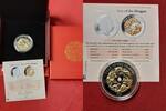 Fiji 10 Dollar Fiji 10 Dollar Dragon 1 Oz Silber gilded mit Perle -