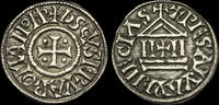 CAROLINGIAN EH-PJFQ - Italy - Louis the Pious, AR Denaro, EXTREMELY RARE - Venice Mint??   