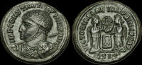ROMAN IMPERIAL CONSTANTINE I - AE 3, Siscia Mint, Circa 318-9 AD, VERY RARE with horseman.   