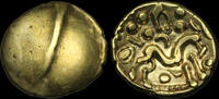 CELITIC GALLO-BELGIC GALLO-BELGIC, Ambiani, Gold Stater Series E, War issue. -