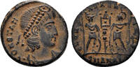 ROMAN AE Follis Constantius II. 337-361 AD. (1.99g, 15mm). Antioch mint. Struck 337-341 AD. LRBC 1385 -