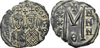 BYZANTINE AE Follis Michael II the Amorian, with Theophilus. 820-829. (8.12g, 33mm). Constantinople mint. SB 1642 -