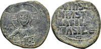 BYZANTINE AE Time of Basil II & Constantine VIII. AE Anonymous Follis (9.19g, 30mm). Constantinople mint. SB 1813 -