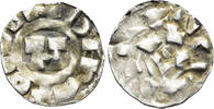 MIDDLE AGES Denaro Italian States. Republic of Lucca. Henry II, Emperor and King of Italy. BI (1.00g, 16mm). Biaggi 1056 -
