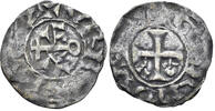 MIDDLE AGES AR Denier France, Anjou. Fulk IV-V. (1.00g, 19mm). Roberts 4114 -