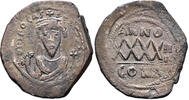 BYZANTINE AE Follis Phocas. 602-610. (10.62g, 35mm). Constantinople mint. Dated RY 4 (605/6). SB 640 -