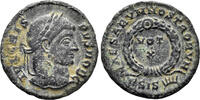 ROMAN AE Follis Crispus, Caesar. (2.60g, 18mm). Siscia mint. Struck 321-4 AD. RIC 181 -
