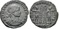ROMAN as Constantius II, as Caesar. AE Follis (2.23g, 18mm). Siscia mint. Struck 330-3 AD. RIC 237 -
