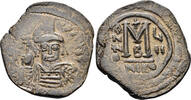 BYZANTINE AE Follis Maurice Tiberius. 582-602. (11.81g, 33mm). Nicomedia mint. Dated RY 7 (588/9). SB 512 -