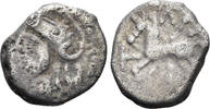 Diverse AR Quinarius Celtic Central Gaul, Aedui (?). Kaletedou. Circa 80-50 BC. (1.99g, 14mm). DLT 8178 -