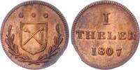 Frankfurt, Stadt Cu Theler 1807 Judenpfennige. Fast Stempelglanz 100,00 EUR  + 7,00 EUR frais d'envoi
