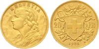 Schweiz-Eidgenossenschaft 20 Franken Gold 1902 B Vorz&uuml;glich 850,00 EUR  + 7,00 EUR frais d'envoi