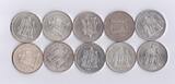 Frankreich 10x 50 Francs div. Investment-Set Herkules SUP