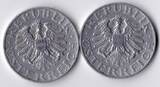 Österreich 2x 2 Schilling 1946/47 Kursmünzen TTB