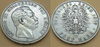 Deutsches Reich, Hessen 5 Mark Ludwig III. -