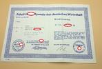 3.Reich Bescheinigung A.-H.-Spende der deutschen Wirtschaft -