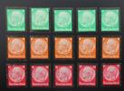 Deutsches Reich 5x 5;8;12Pf Hindenburg mit Trauerrand -