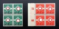 Deutsches Reich 4x 6 Pf, 4x 12 Pf Viererblock, Reichsberufwettkampf -