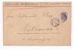 Deutsches Reich 40Pf Germania, Einzelfrankatur mit Auktionslosbeschreibung -