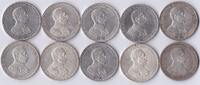 Deutsches Reich - Preussen 10x 5 Mark Lot 10x 25jähriges Regierungsjubiläum -