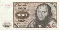 BRD 1000 DM 1960 1000 Deutsche Mark Bundesbanknote II-III 995,00 EUR  + 17,90 EUR frais d'envoi