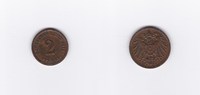Deutsches Reich 2 Pfennig 2 Pfennig 1914 F, Deutsches Reich -