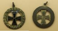 Deutsches Reich Patriotischer Anhänger -Eisernes Kreuz im Lorbeerkranz- -