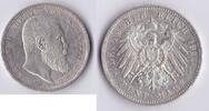 Deutsches Reich - Württemberg 5 Mark Wilhelm II. - Münze mit schönem, ursprünglichem Prägeglanz -