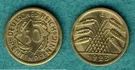 Weimarer Republik 50 Rentenpfennig 1923 G Kursmünze stgl. 125,00 EUR  + 7,90 EUR frais d'envoi